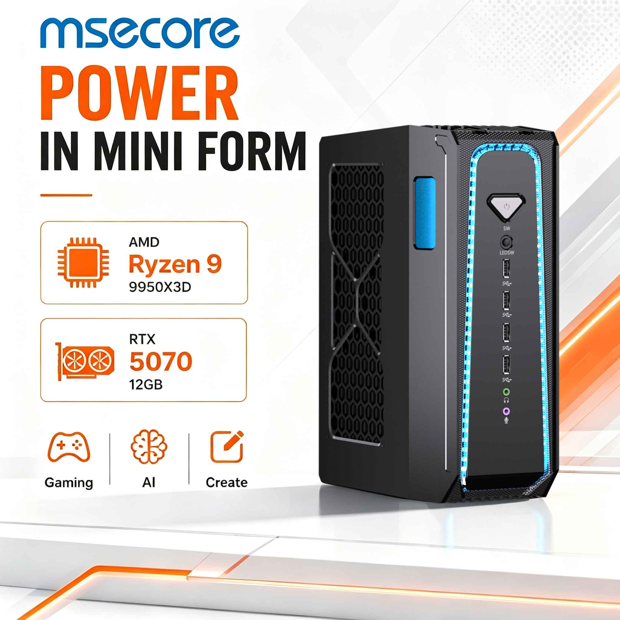 Ddr5 32Gb - MSECORE Flüssigkeitsgekühlter Gaming-PC AMD Ryzen 9