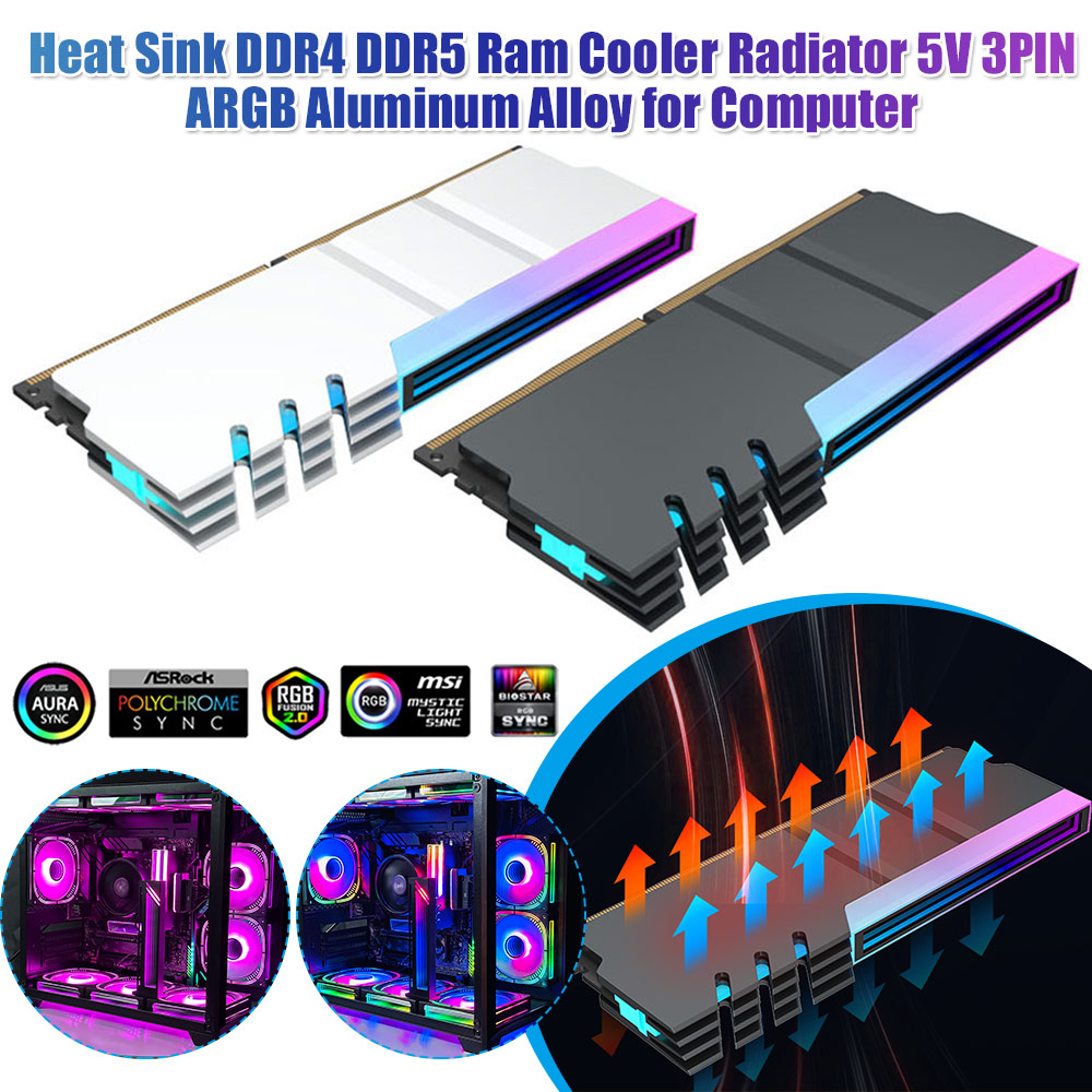 Ddr5 Rgb Ram - 5V 3-PIN ARGB PC-Speichermodul-Kühlkörper, PC-Speicher-Kühlweste, Wärmeableiter