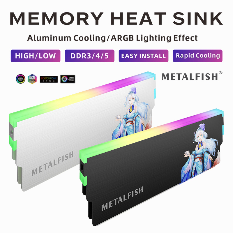 Ddr5 Rgb Ram - METALFISH DRAM Kühlkörper 5V-3PIN ARGB DDR3