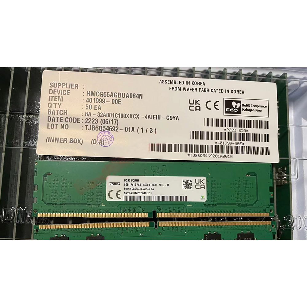 1 Stück HMCG66AGBUA084N RAM 8G – Ddr5 8Gb Bewertung und Preis