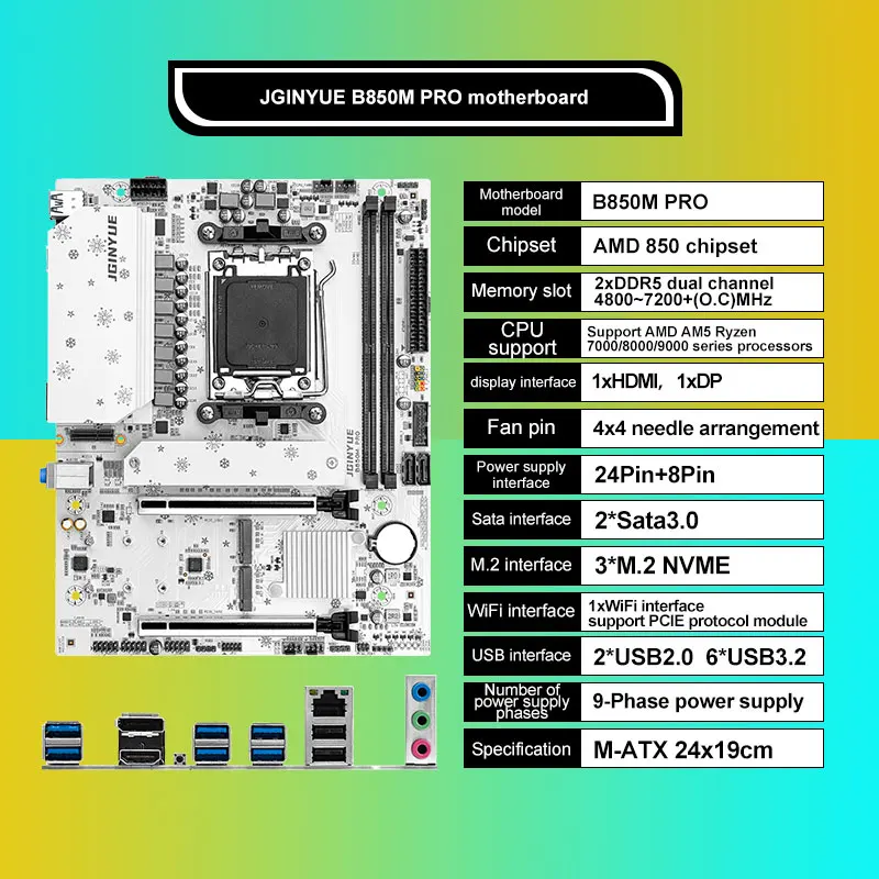 JGINYUE B850M Pro Motherboard- – Ddr5 16Gb 6000Mhz Bewertung und Preis